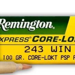 REMINGTON Core-Lokt Calibre 243 WIN 100 GR PSP LIV GRATIS