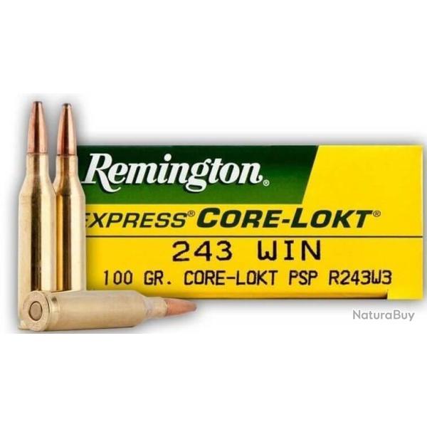 REMINGTON Core-Lokt Calibre 243 WIN 100 GR PSP LIV GRATIS