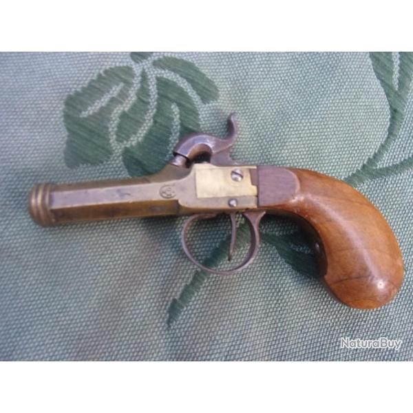 pistolet � percussion en laiton