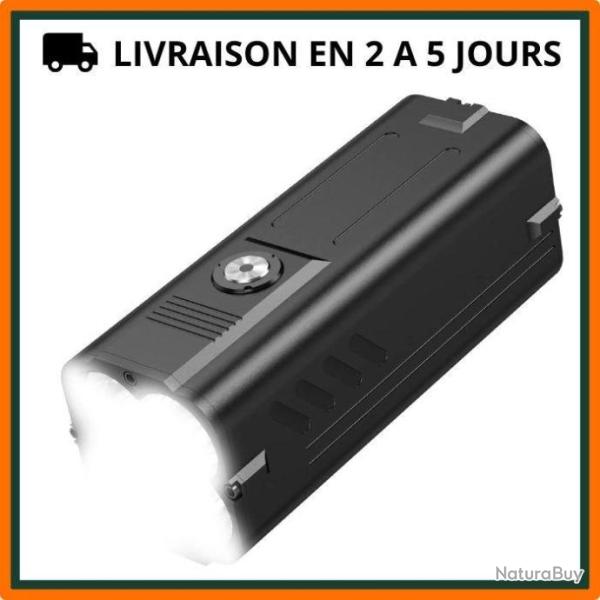 Lampe torche 6000 Lumens - 6 Modes - IP44 -  Batterie 10400 mAh Int�gr�e - Livraison gratuite