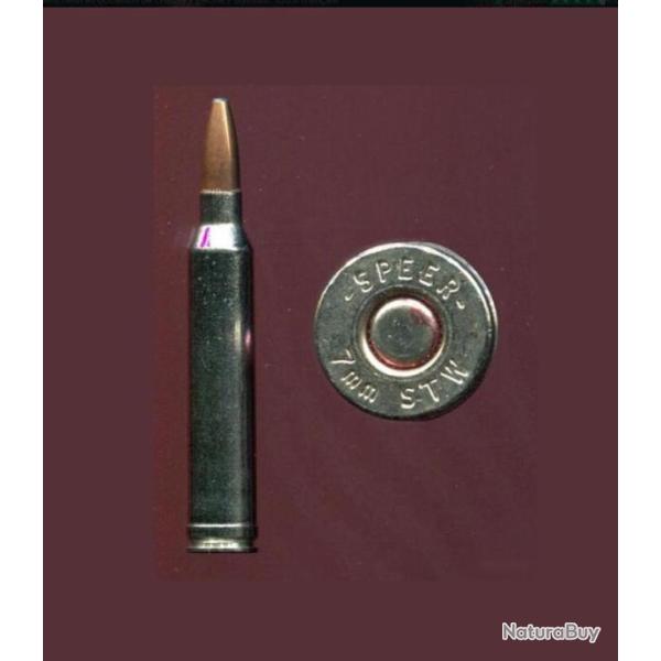 7 x 72 STW - SPEER NITREX - balle cuivre pointe plomb - �tui nickel�e - voir photo boite