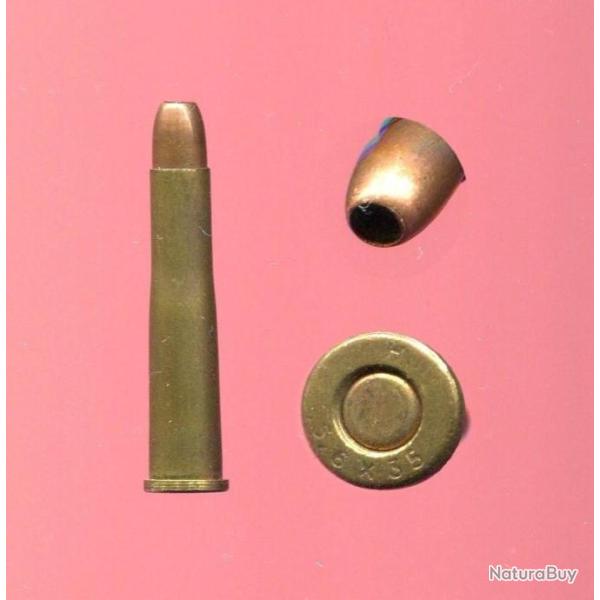 5.6 x 35 R Vierling - marquage : H 5.6 x 35 - balle cuivre pointe creuse