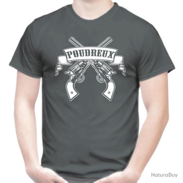 TEE SHIRT - POUDREUX -  Tir poudre noire R�volver � amorce 1075 Sheriff Army calibre 44 cal.36  Colt