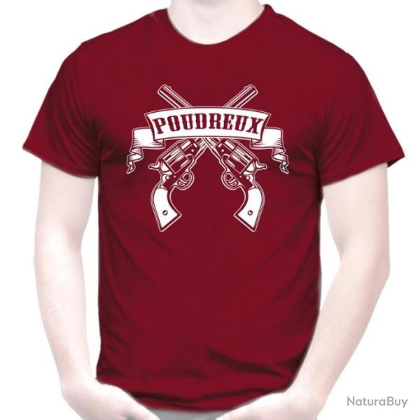 TEE SHIRT - POUDREUX - Tir poudre noire Revolver � amorce 1075 Army Remington calibre 36 cal.44 Colt