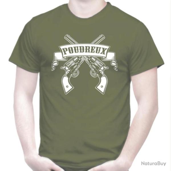TEE SHIRT - POUDREUX - Tir poudre noire Revolver � amorce 1075 Remington Army calibre 36 cal.44 Colt