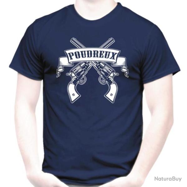 TEE SHIRT - POUDREUX  tir PNF2 poudre noire Revolver amorce Navy calibre .44 .36 Remington Colt 1860