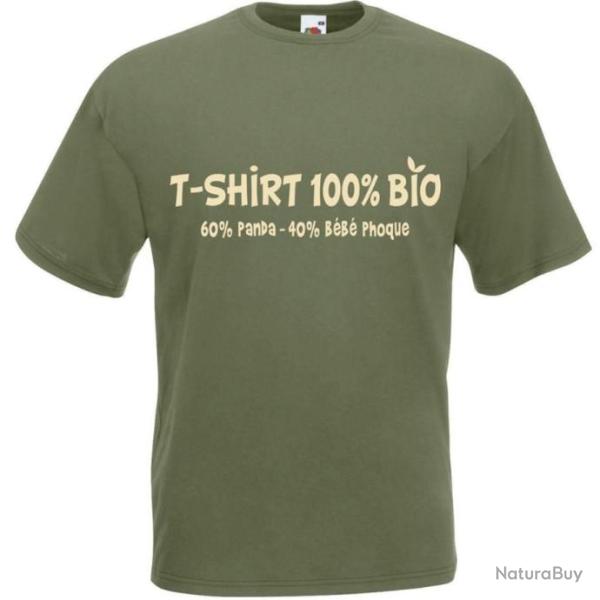 T-SHIRT dr�le Humour  - T-SHIRT 100% BIO 60% PANDA 40% B�B� PHOQUE - Blague Cadeau Anniversaire No�l