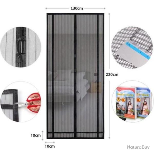 Rideau Moustiquaire Magn�tique Anti Insecte moustique 130X220 CM Entr�e Patio