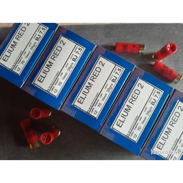 Nouveau...  Lot 125 Cartouches ELIUM  RED 2 en  28grs