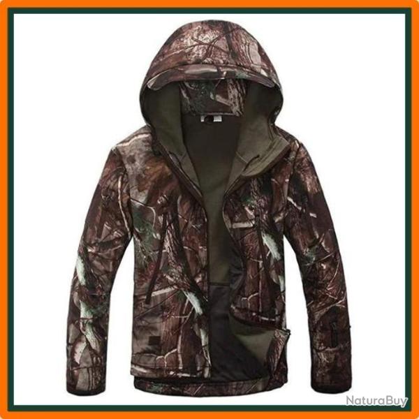 Veste coupe vent avec capuche doubl�e en molleton - Imperm�able - Woodland