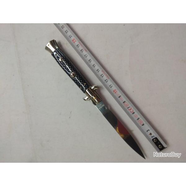 Couteau automatique manche fa�on carbone