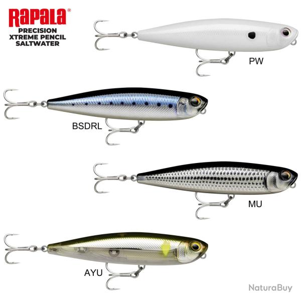 DESTOCKAGE ! Leurre Rapala Precision Xtreme Pencil 107 SW 10.7cm 21g BSDRL