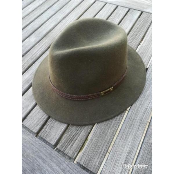 Chapeau Legendary Hats JACK BEAUFORT 100% laine vert fonc�.