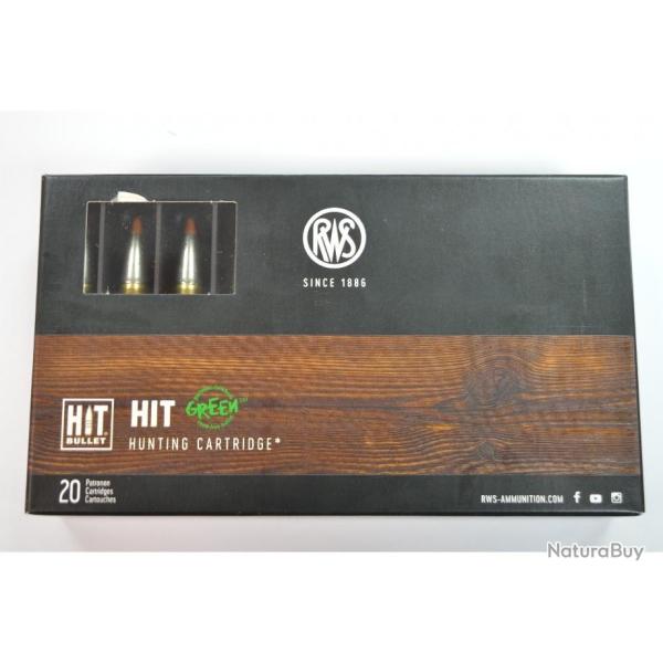 1 BOITE DE 20 BALLES RWS HIT GREEN 165 GR / 10.7 G NEUVE