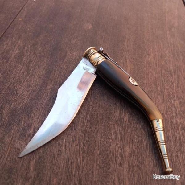 Ancien Grand Couteau � Palme Espagnol  M�DRANO ALBACETE Manche en Corne