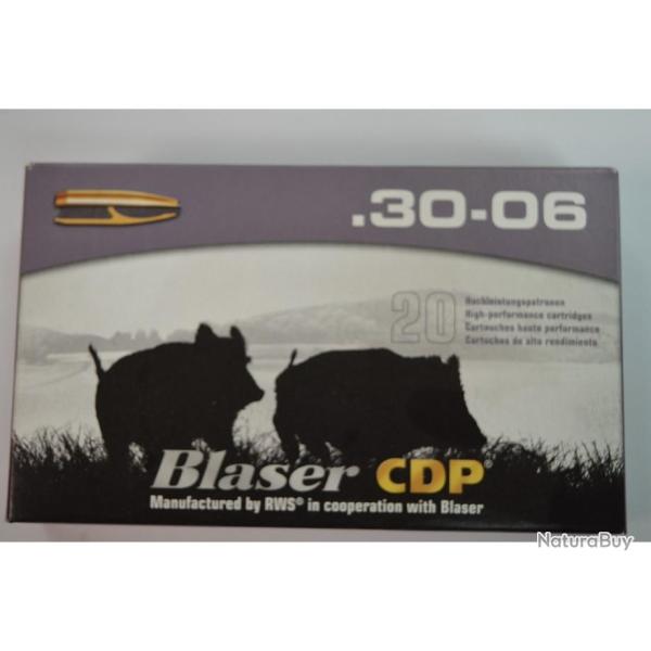 1 BOITE DE 20 BALLES 30-06 BLASER CDP 165GR / 10.7 G    NEUVE