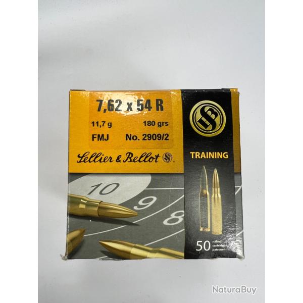 50 Cartouches S&B 7,62x54R FMJ 180gr