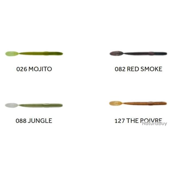 LONG BASS WORMS 18CM PAR 1 Green watermelon 203