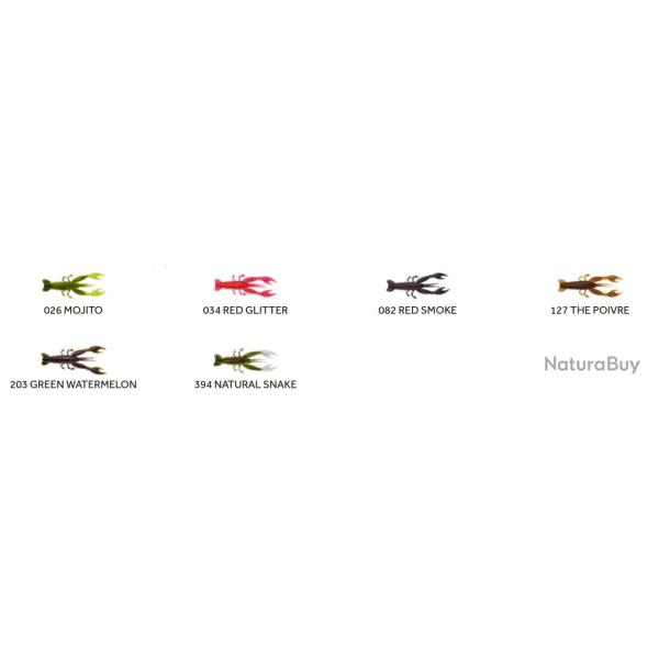 BASS CRAW 14CM PAR 1 Green watermelon 203