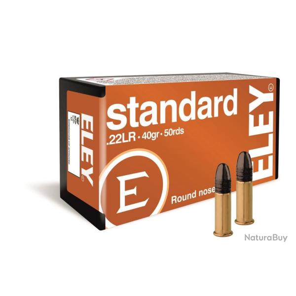 MUNITIONS ELEY STANDARD CALIBRE 22LR 40gr - 2.6g x50