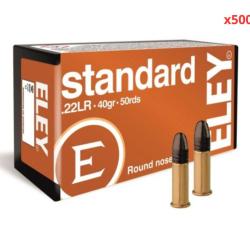 MUNITIONS ELEY STANDARD CALIBRE 22LR 40gr - 2.6g x500 