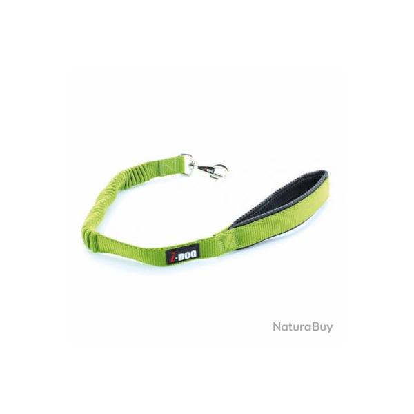 LAISSE  CONFORT ELASTIQUE I DOG 60CM VERT/GRIS