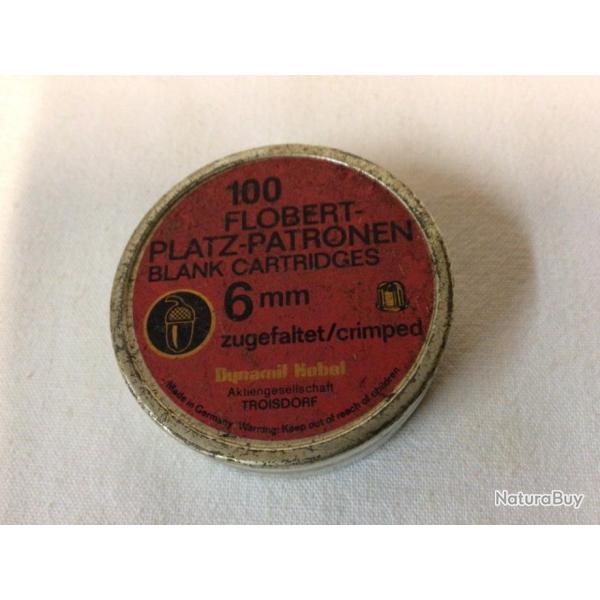 Bote vide 6m/m 100 flaubert a blanc