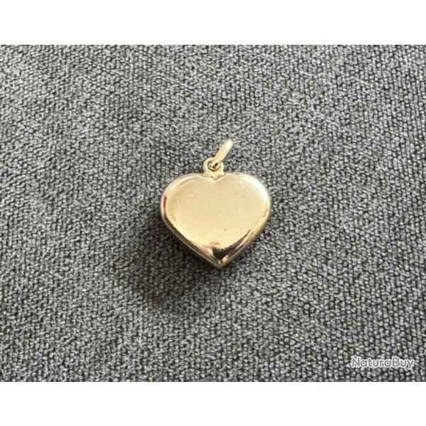 Joli pendentif Coeur en or massif 14 carats