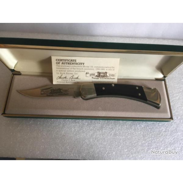 Couteau pliant Buck bicentenaire Rvolution Franaise
