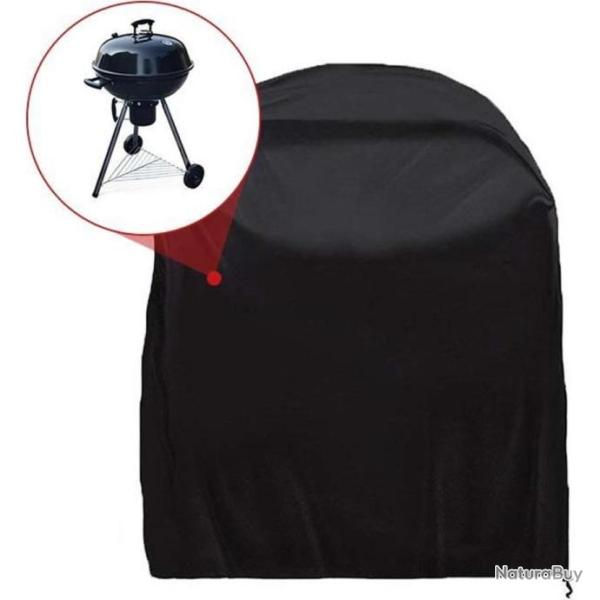 Housse Barbecue 58 x 77 cm Rond Housse B�che de Protection BBQ Anti-poussi�re Noir