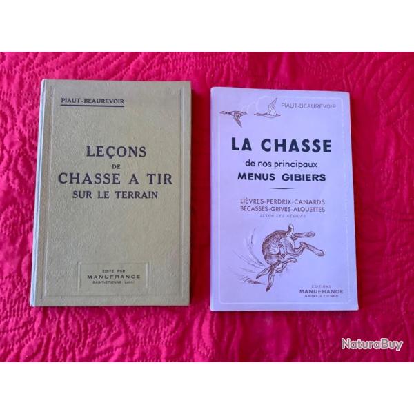 Lot de deux livres de chasses, �ditions Manufrance de 1947