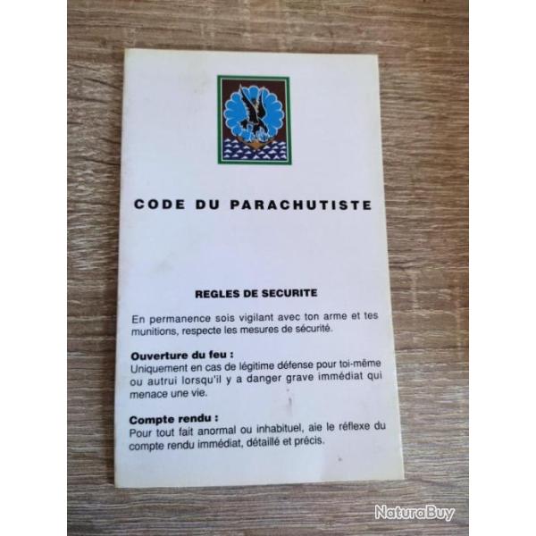 Document code du parachutiste