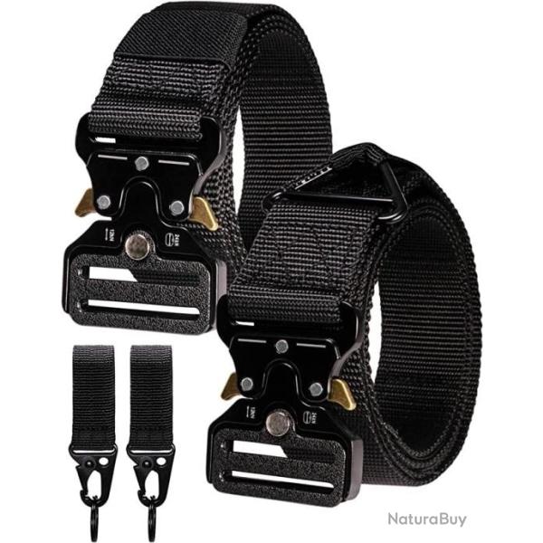 Ceinture tactique 2 pices ceinture militaire nylon avec boucle  dgagement rapide 140 cm