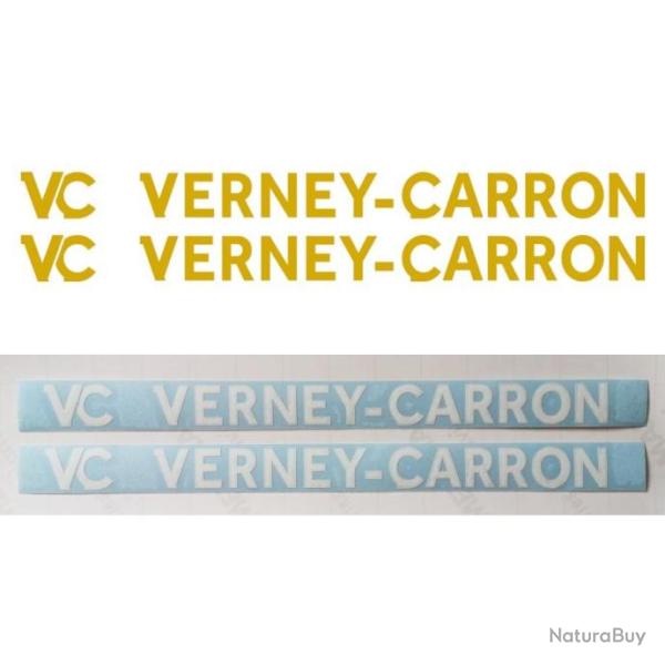 2x Verney Carron autocollants. Taille 240x18mm. 11 couleurs au choix. Idal pour fusils monocanon