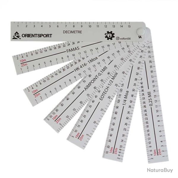 Jeu de r�glettes pour r�glage de tir