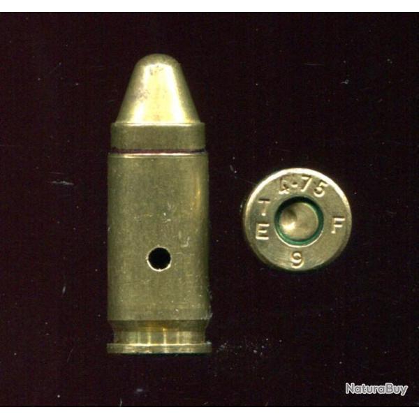 9 mm Parabellum France - RARE  balle T14 tronconique pour tir de comptition de l'Arme Franaise