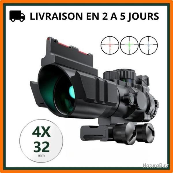 Lunette de vis�e 1-4x32 - 11 � 22 mm - Noir - Livraison gratuite et rapide