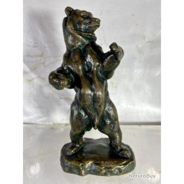 BARYE Antoine Louis Ours  dress� �dition Brame bronze