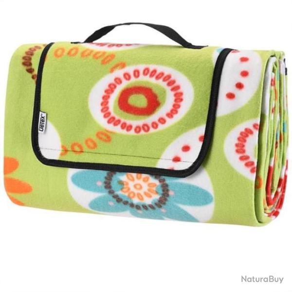 Couverture de pique-nique pliable avec poign�e Pratique Compact Imperm�able Thermo-isolant Fleurs