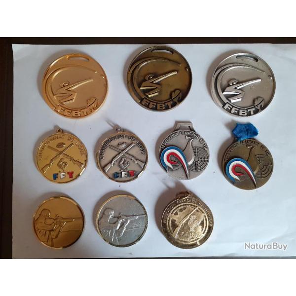 10 M�dailles de r�compense  FFBT    FFT  ligue  occ