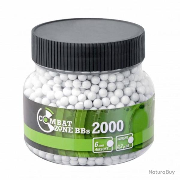 Pot de 2000 billes basic s�lection Blanche - 0.20g - cal. BBs 6mm