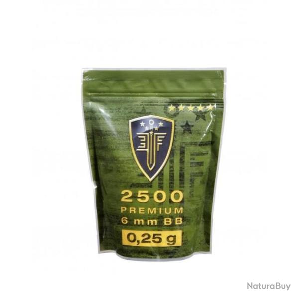 Sachet de 2500 Billes Elite Force pr�mium s�lection blanche - 0.25g - Cal. BBs 6 mm