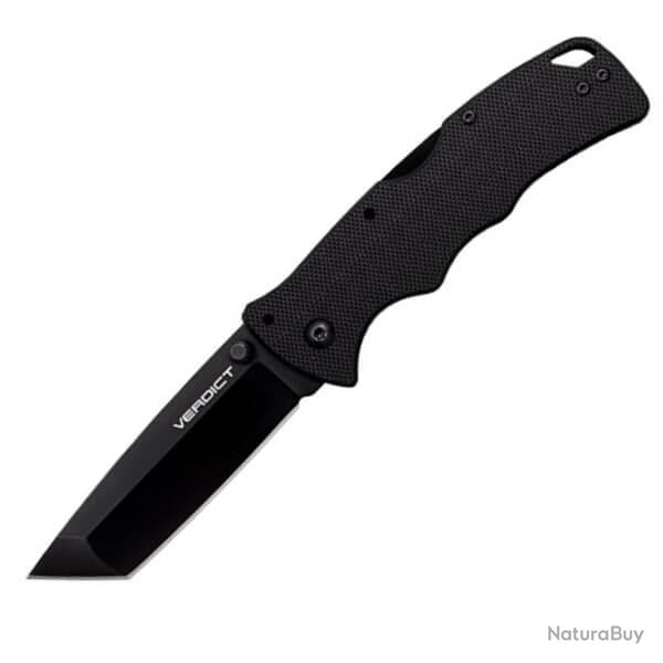 Couteau pliant Cold Steel "Verdict" Tanto tout noir