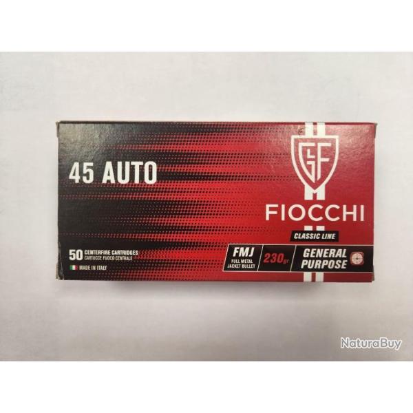 Munition 45 AUTO FIOCCHI FMJ 230gr X50