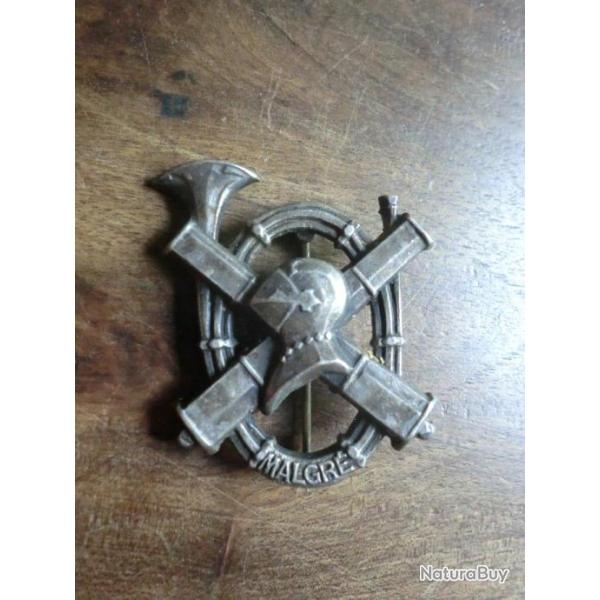 ABC  insigne 2e division cuirass� rapide "malgr� " amicale de 1941