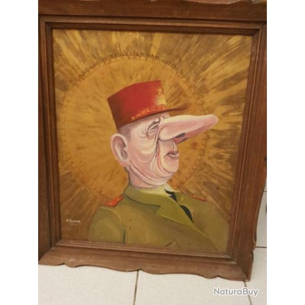 Tableau General de Gaulle par Richard TASSAN 1970