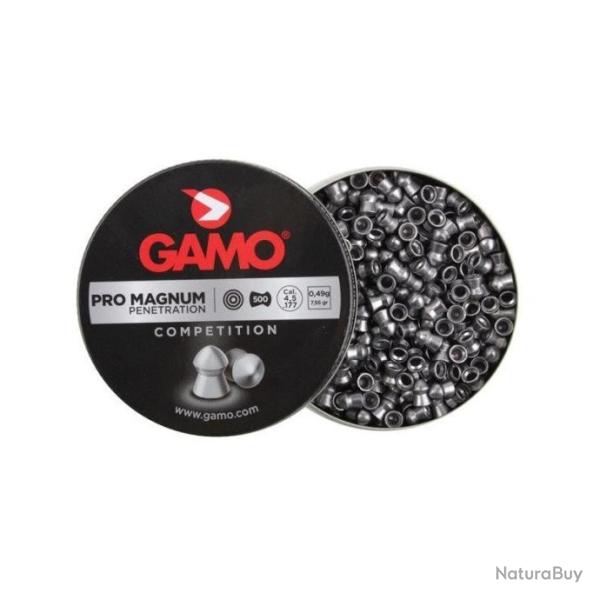 OP Air comprim� - Plombs Pro Magnum P�n�tration Gamo - Cal. 4,5 mm x100 Boites
