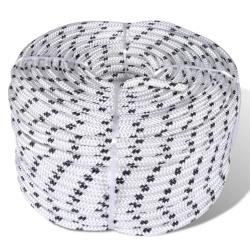 Corde de bateau tress&eacute;e polyester 8 mm 500 m blanc 02_0003385