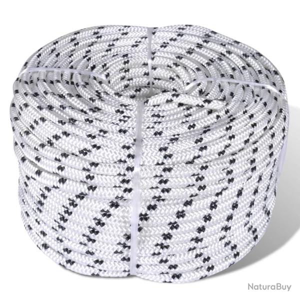 Corde de bateau tress�e polyester 8 mm 500 m blanc 02_0003385