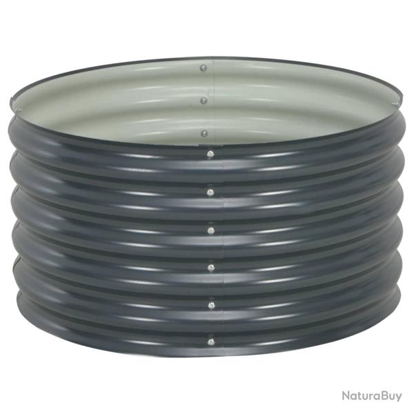 Jardini�re lit sur�lev� plantes fleurs jardin 80 x 80 x 44 cm acier galvanis� gris 02_0001082